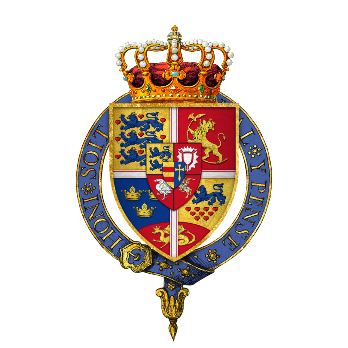 Våpenskjold Christian IV Frederiksen, konge af Danmark-Norge